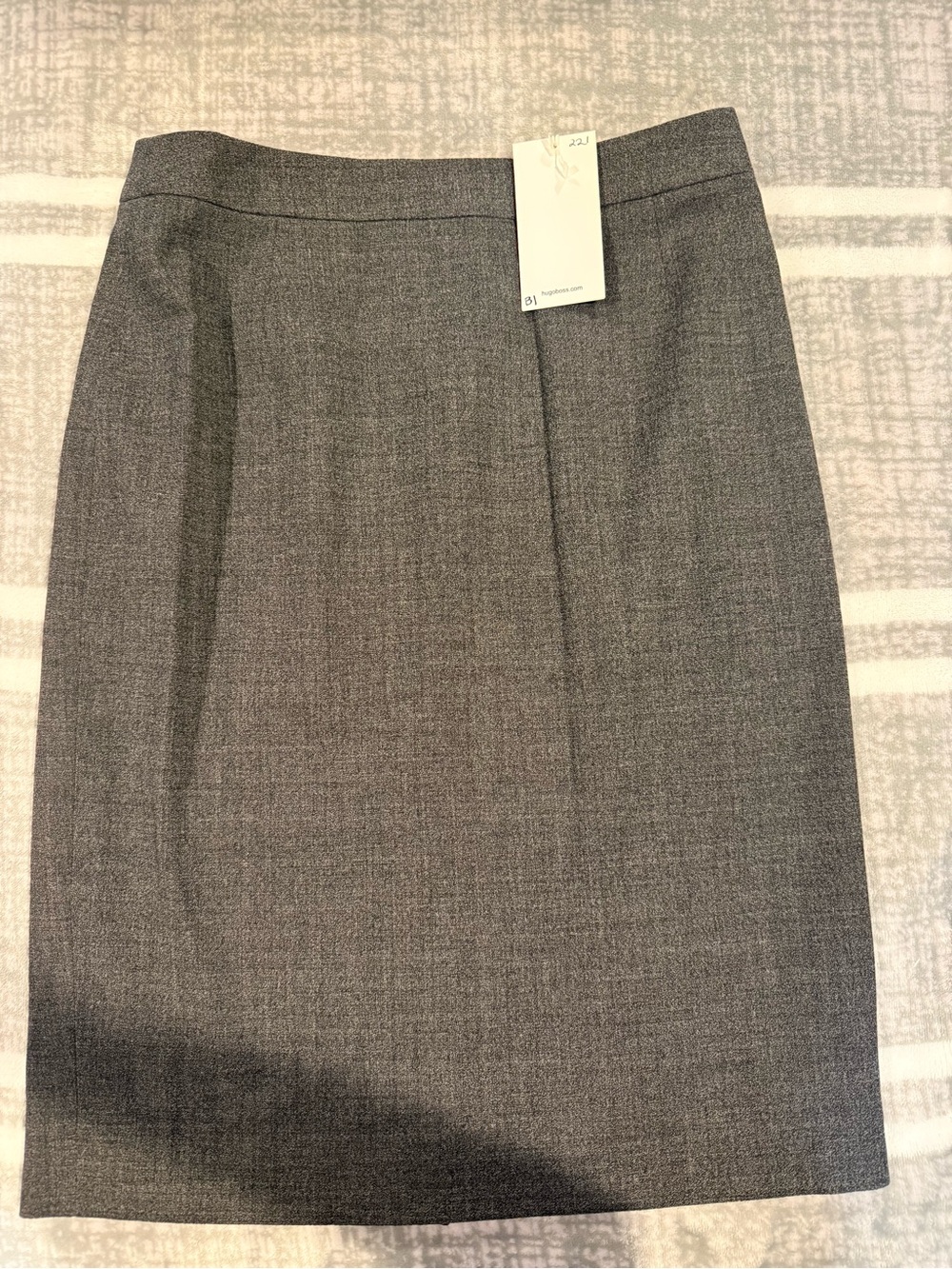 Hugo Boss Charcoal Gray Pencil Skirt